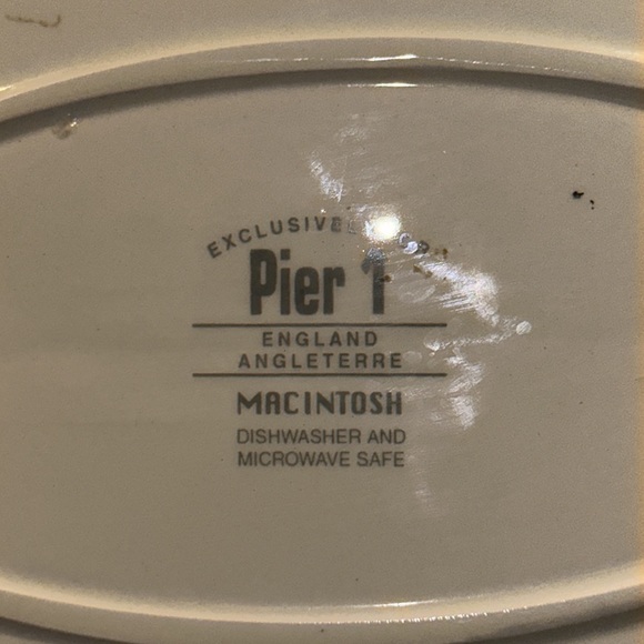 Pier 1 England MACINTOSH 14 1/4" Oval Platter - Picture 6 of 6